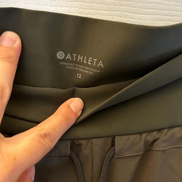 Athleta Olive Green Jogger Pants - Picture 4 of 6